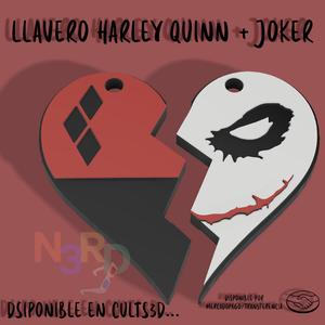 HARLEY QUINN + JOKER KEYCHAIN/DOUBLE HARLEY QUINN + JOKER KEYCHAIN