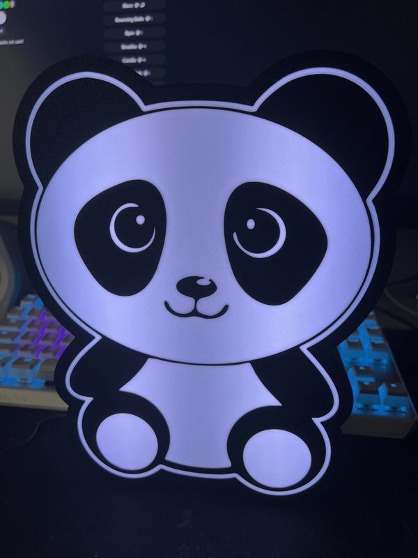 Panda sitting Lightbox LED Lamp