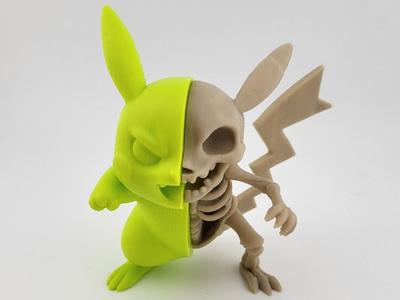 Pikachu pokemon Skeleton action Figure halloween