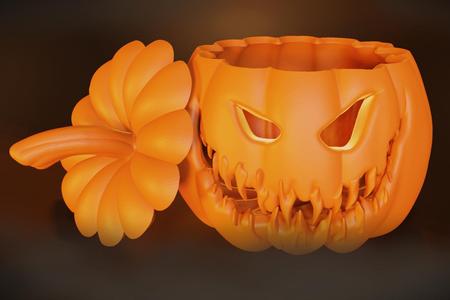 Pumpkin with teeth