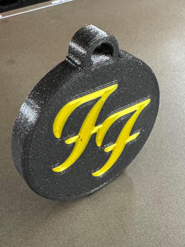Foo Fighters double-sided bag tag / keychain
