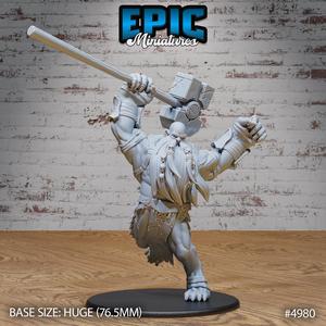 Hill Giant Smasher Smash ‧ DnD Miniature ‧ Tabletop Miniatures ‧ Gaming Monster ‧ 3D Model ‧ RPG ‧ DnDminis ‧ STL FILE