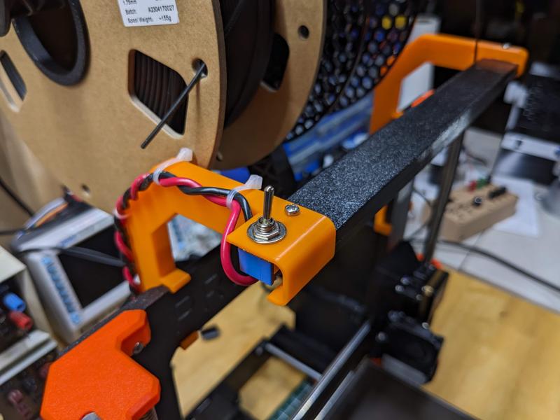 Prusa Light Bar with Toggle Switch and 20mm Wide LED Strip Holder