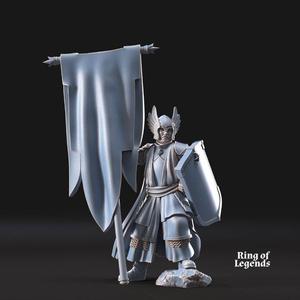 Grey Castle Tree Guard With Banner Foot : Grey Castle : Ring of Legens