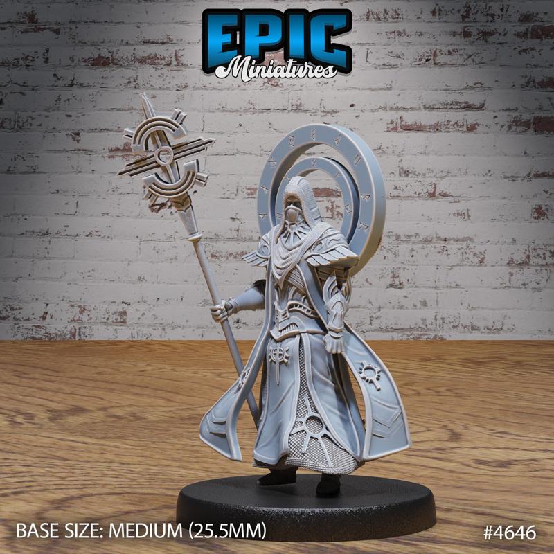 White Priest ‧ DnD Miniature ‧ Tabletop Miniatures ‧ Gaming Monster ‧ 3D Model ‧ RPG ‧ DnDminis ‧ STL FILE
