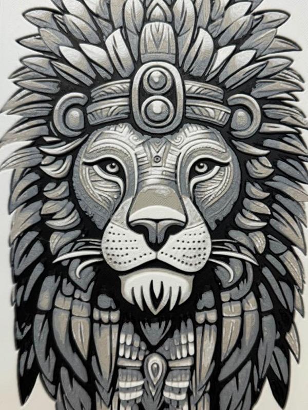 Lion - Hueforge 4 colors