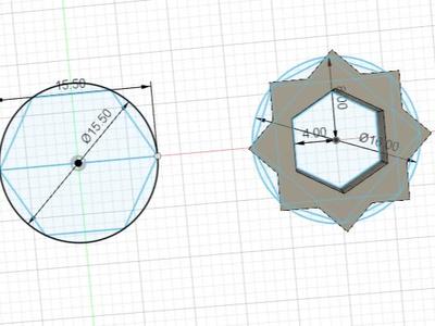 Hex to Double Square Adapter