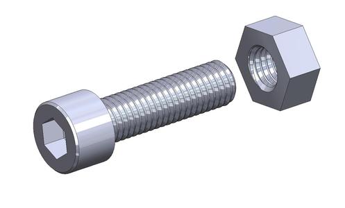 M14 x 20mm bolt DIN 912 VG + M14 nut DIN934 Nut Screw