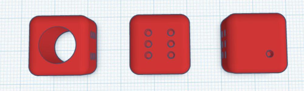 Lucky (all 6) Dice Dread Bead