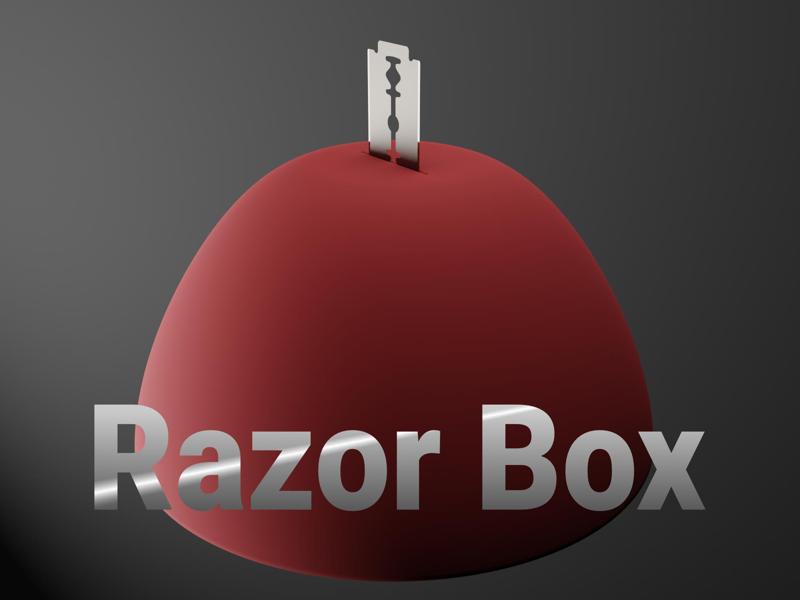 Used double edge razor disposal box