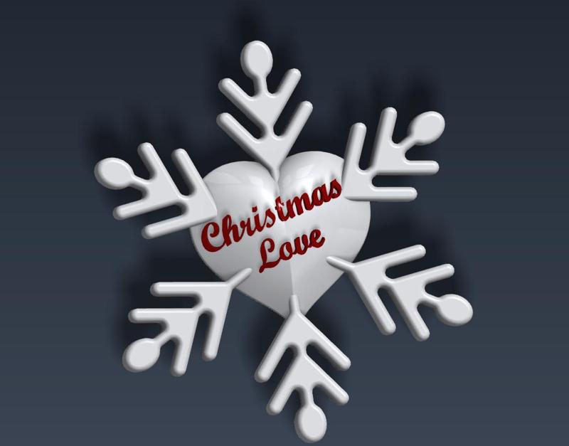 Snow crystal with Love