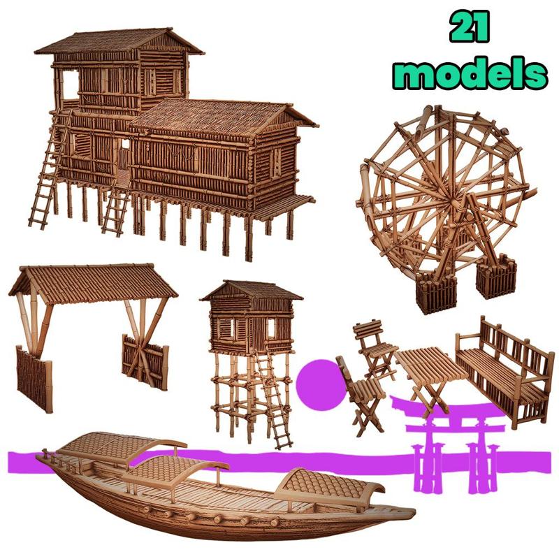 Japanese Village set #2