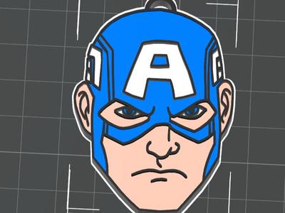 Captain America Keychain multicolor