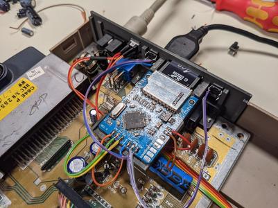SD2IEC side plate for breadbin C64