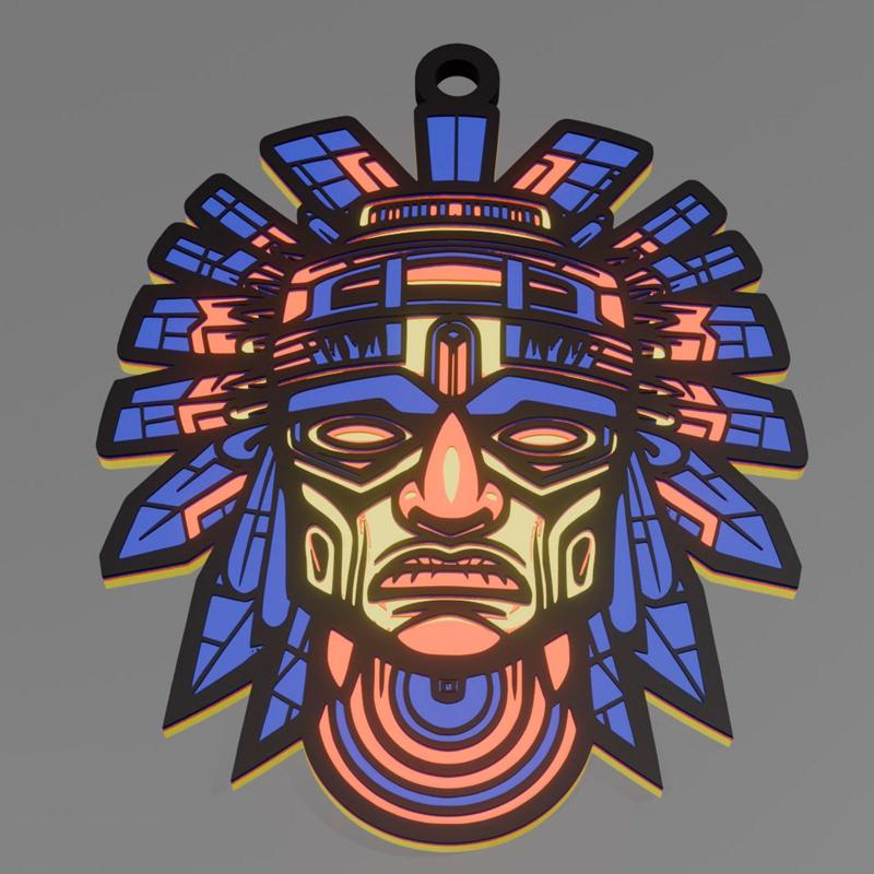 Aztec Key Ring 01