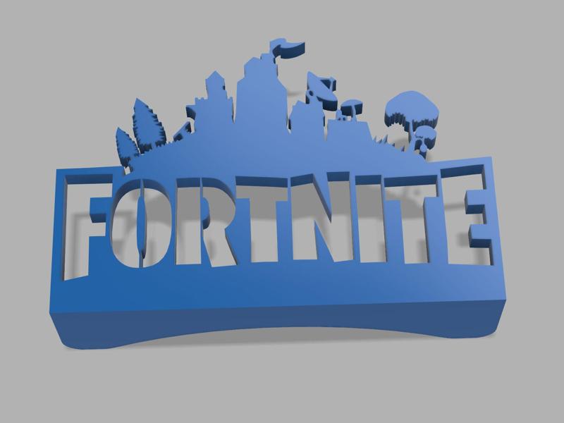 Fortnite Logo Desk Sign - 3 Stand Models