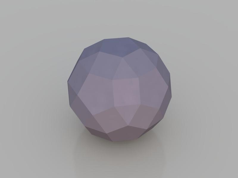 Low Poly Spheres: Rhombicosidodecahedron