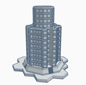 Corporate HQ Tower with hex Base SFHB047