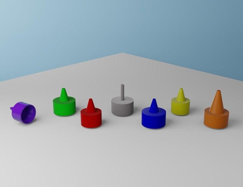 Fully parametric cap for squeeze or pour bottles