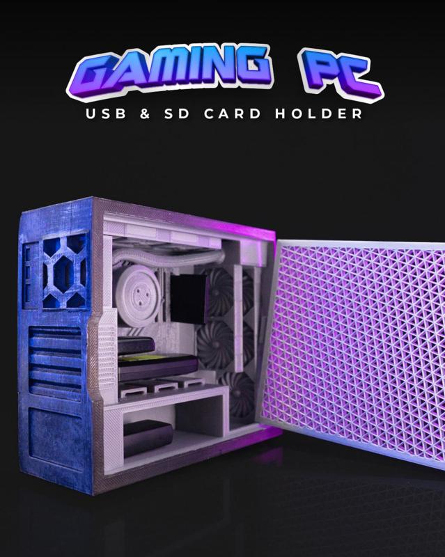 Gaming PC USB & SD Card Holder