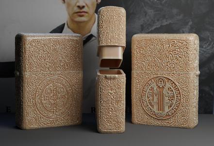 Constantine St. Benedict Zippo Snuff Box / Spice Box