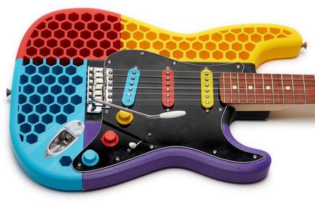 GAD's 5-Piece Honeycomb Strat Guitar