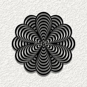 optical illusion 3d mandala flower wall art home decor