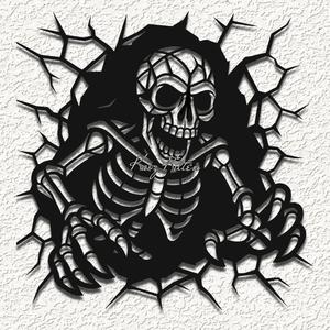 skeleton hole wall art home decor