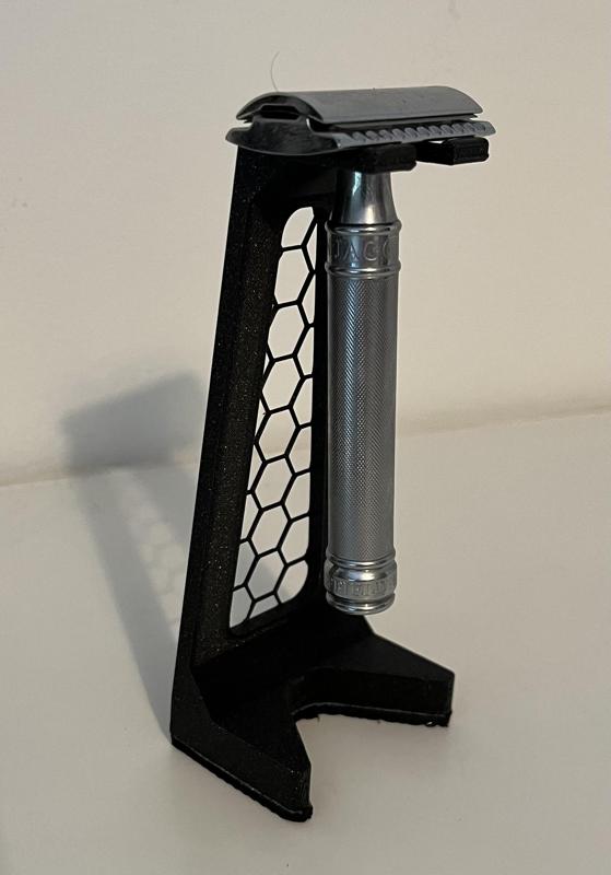 Safety Razor Stand with Hexagons - Extra Chunky Edition