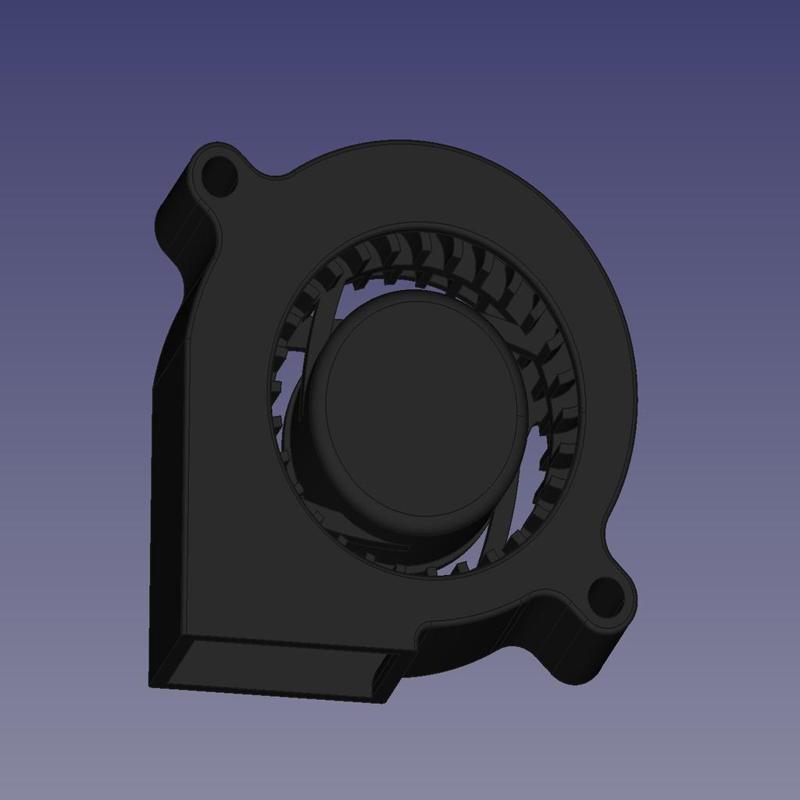 5020 50mm x 20mm blower with dual intakes