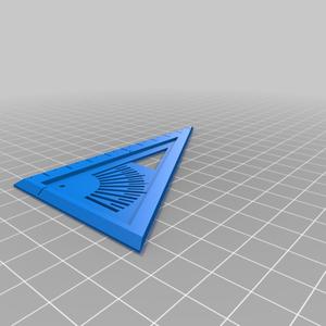 Drafting triangle, protractor