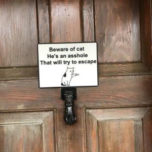 Cat Warning Sign