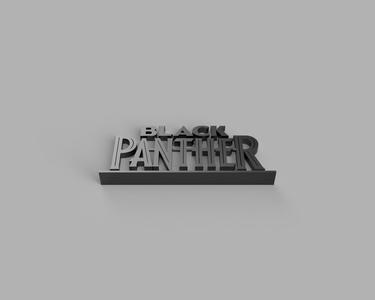 Black Panther Logo with Stand