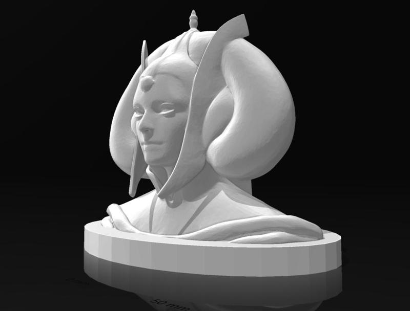 Queen Amidala Bust and Base