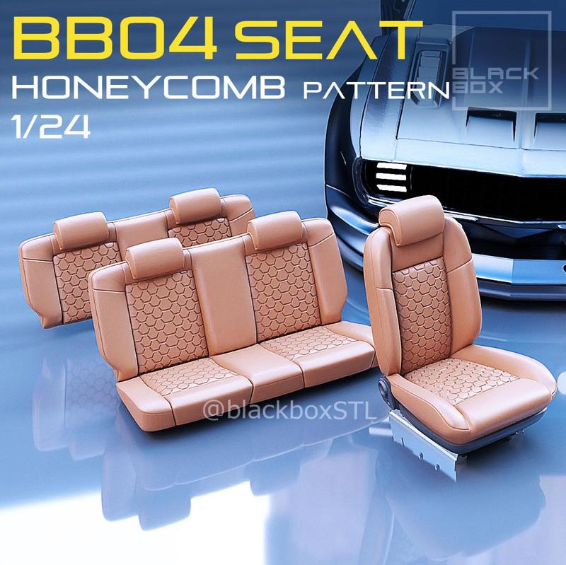 BB04a honeycomb Pattern Seat FOR DIECAST AND MODELKITS 1-24th