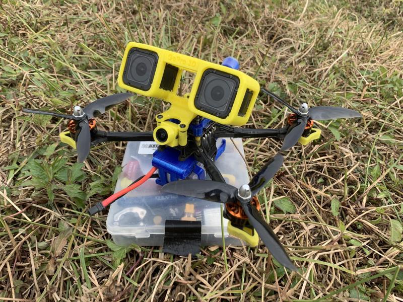 GOPRO HERO SESSION 5 3D Twin CAMERA MOUNT PROTECTOR FOR FPV HOLE DISTANT 24-28MM