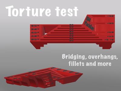 Bridging, overhang and fillet test