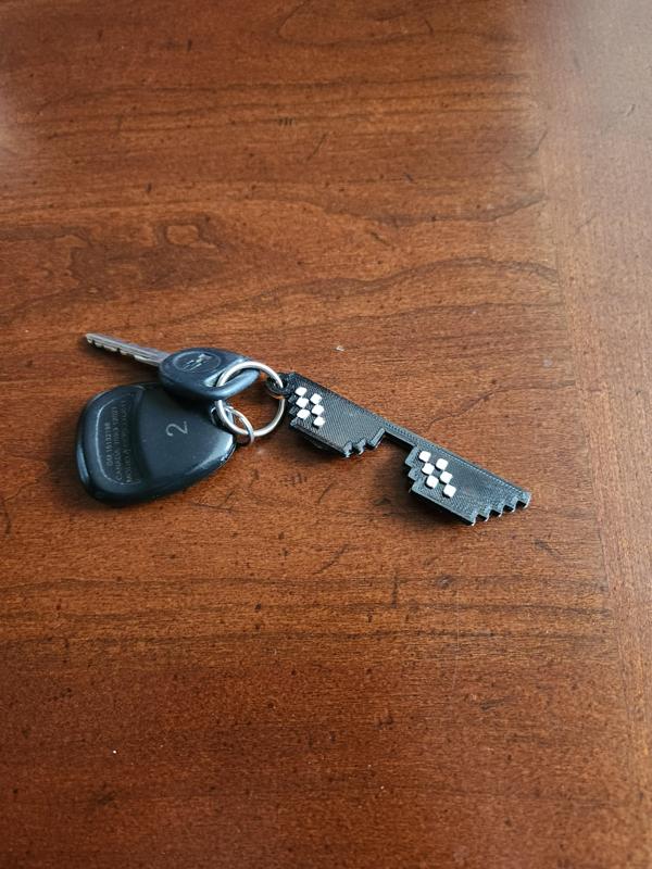 Meme Sunglasses key chain