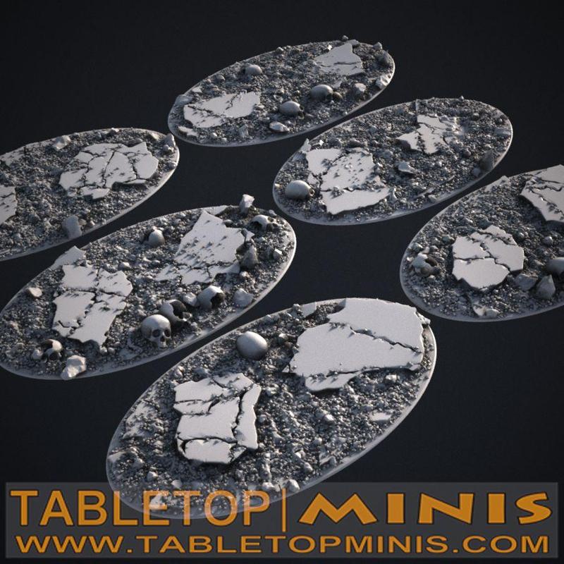 Cracked Earth 90mm x 52mm Bases Topper