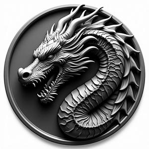 dragon of the day 20250530 coin token wall art