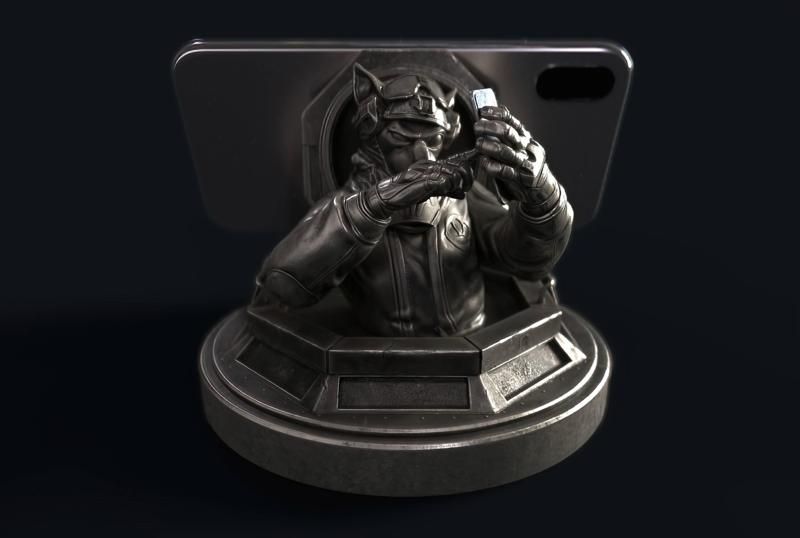 Captain cat - phone holder