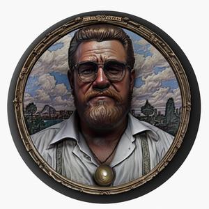 Walter Sobchak (The Big Lebowski) medallion pendant