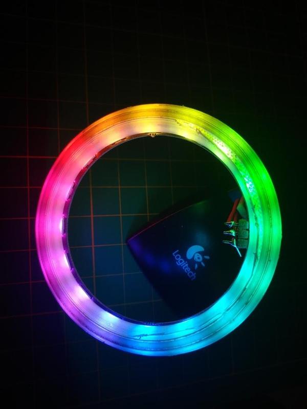 Clip-On WS2812 NeoPixel 16-Led Diffuser