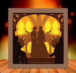 Mrs and Mrs Wedding light box 3