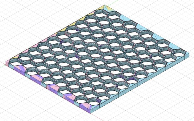 honeycomb wall with MORE border options
