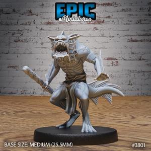 Jungle River Fish Folk ‧ DnD Miniature ‧ Tabletop Miniatures ‧ Gaming Monster ‧ 3D Model ‧ RPG ‧ DnDminis ‧ STL FILE