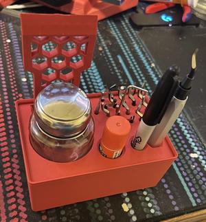 Gridfinity print station gear holder