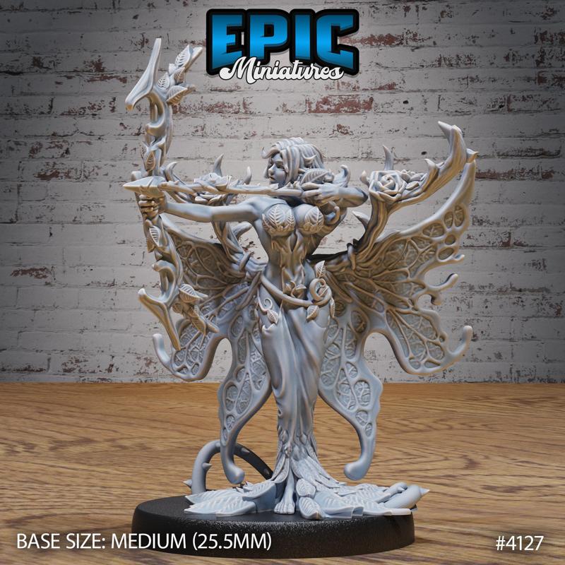 Rose Fairy Shooting ‧ DnD Miniature ‧ Tabletop Miniatures ‧ Gaming Monster ‧ 3D Model ‧ RPG ‧ DnDminis ‧ STL FILE