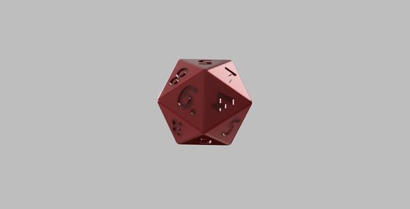 Premium Icosahedron Dice (0-9 Twice) – 3D Printable 20-Sided Die