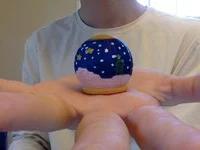 paint a snow globe